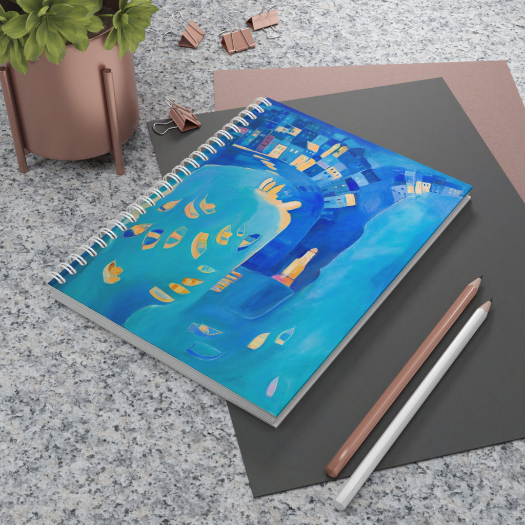Spiral Notebook: St Ives In Blue