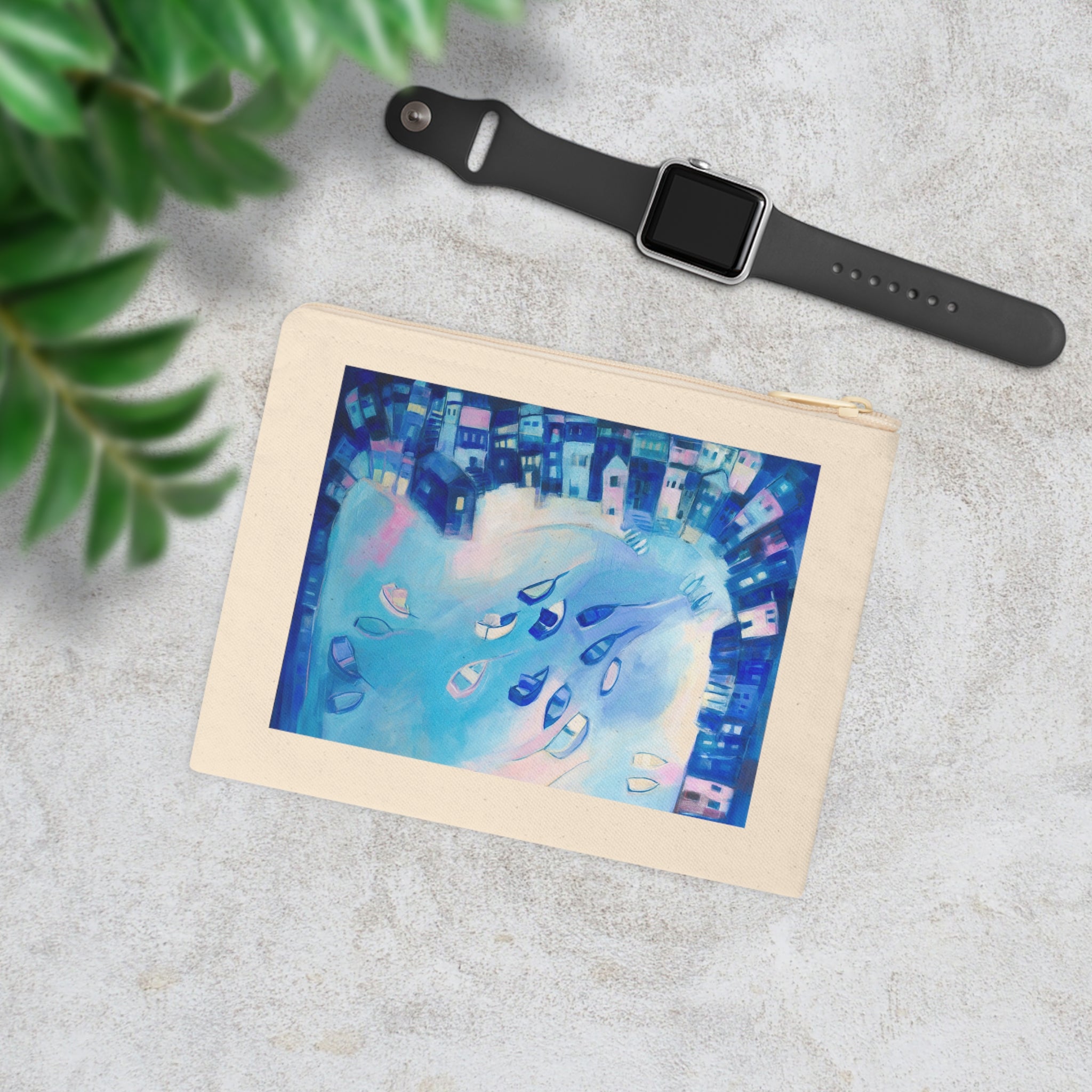 Cotton Accessory Pouch: St Ives In Winter