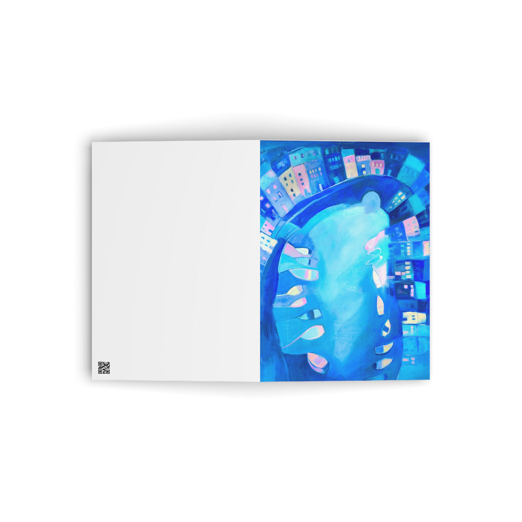 Greeting Card: Polperro In Blue