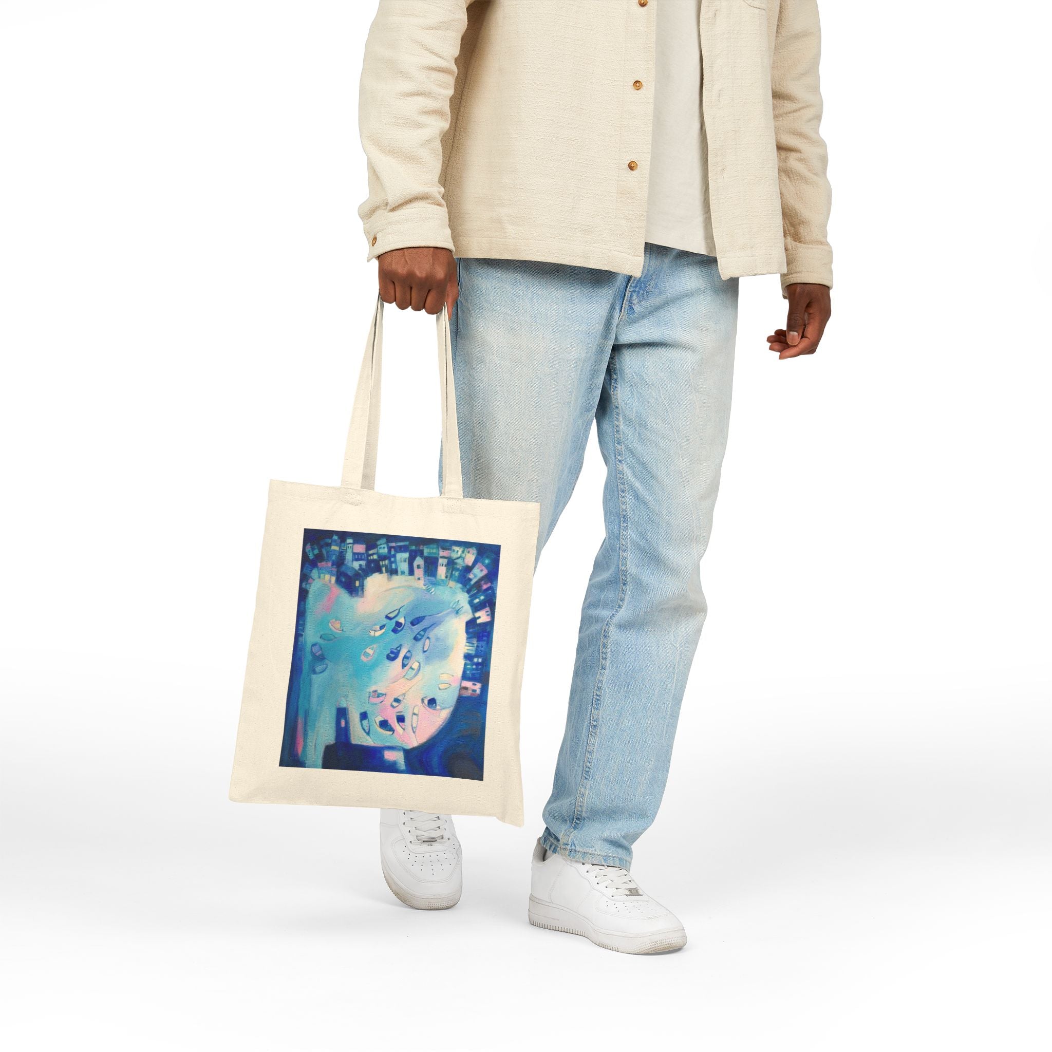 Cotton Canvas Tote Bag: St Ives In Winter