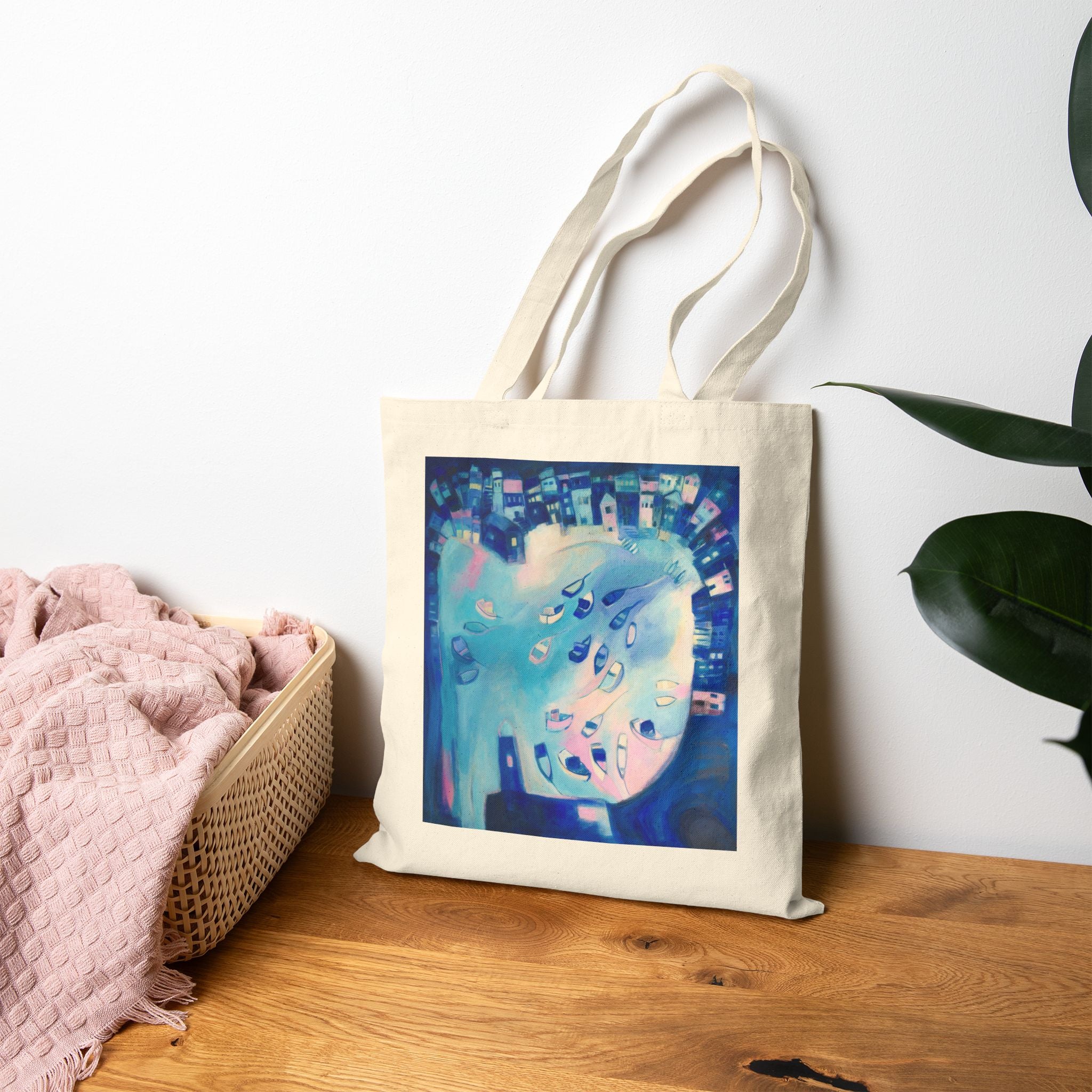 Cotton Canvas Tote Bag: St Ives In Winter