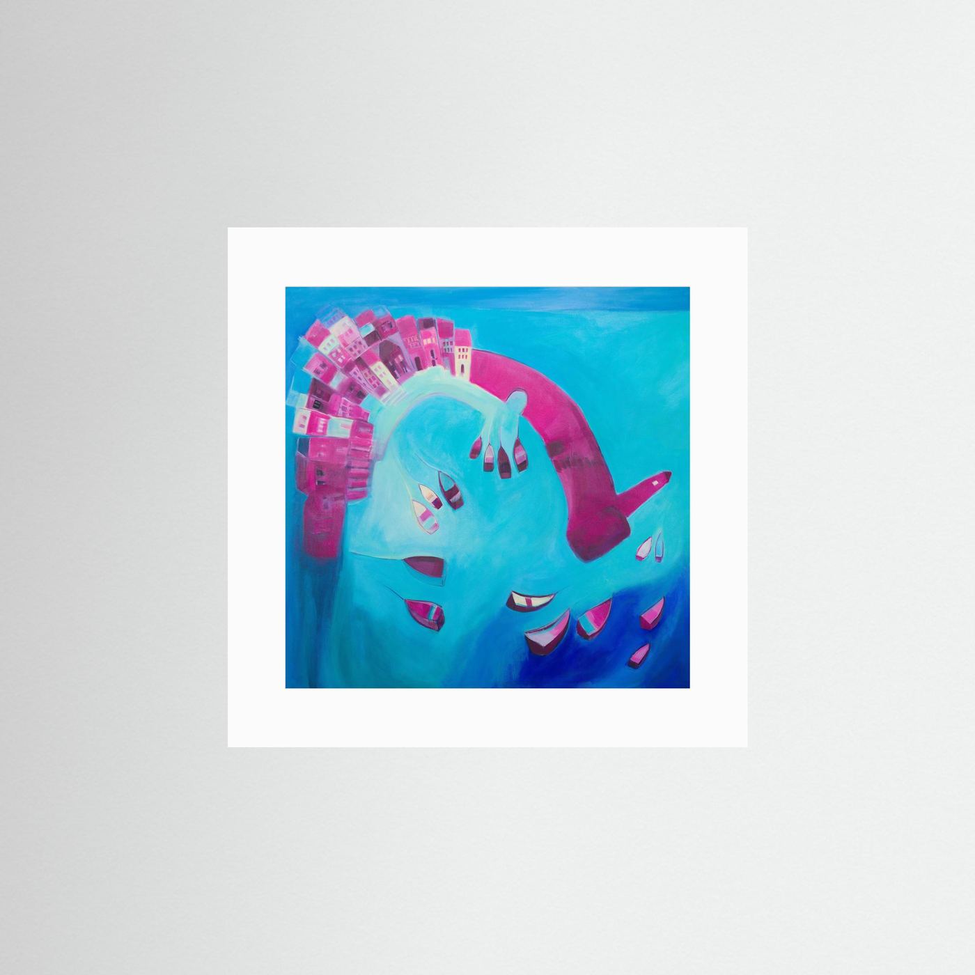 Print On Paper: St Ives In Blue & Pink