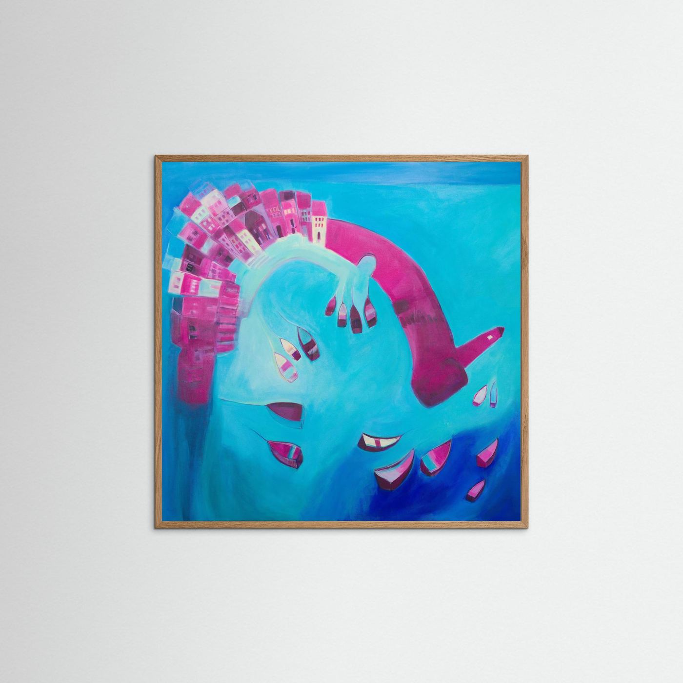 Print On Paper: St Ives In Blue & Pink
