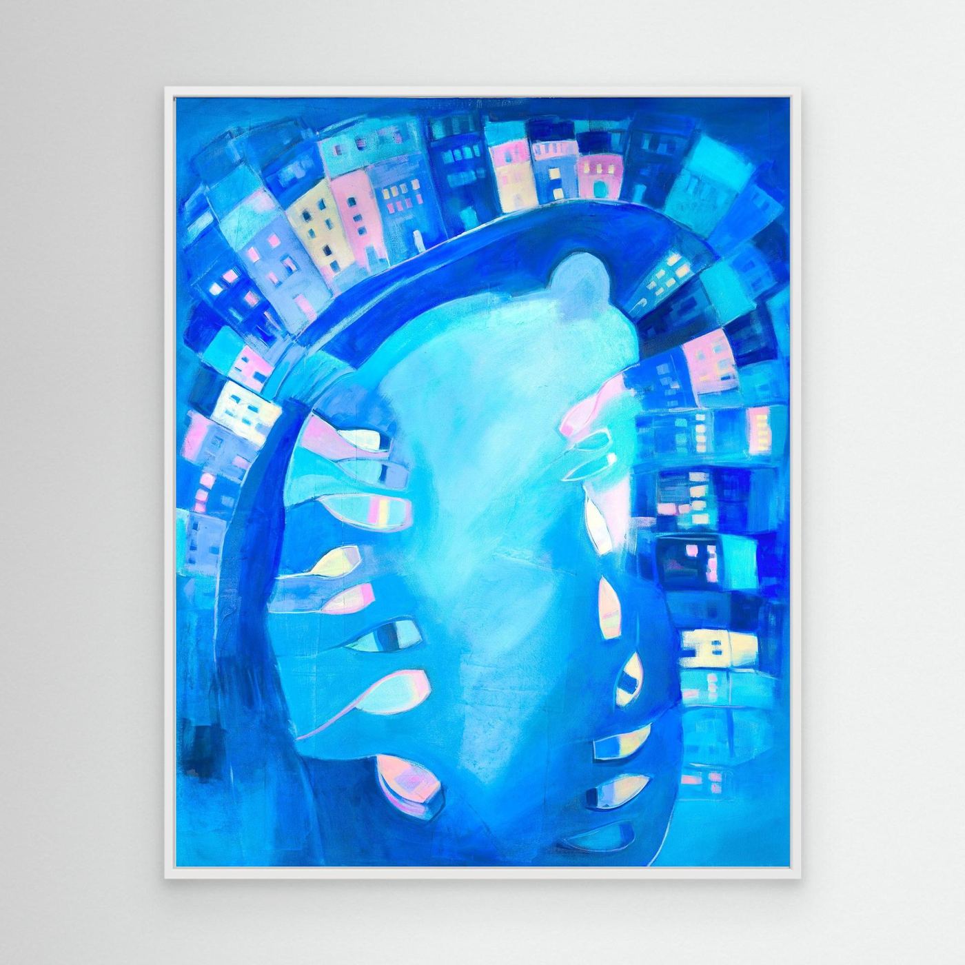 Canvas Print: Polperro In Blue