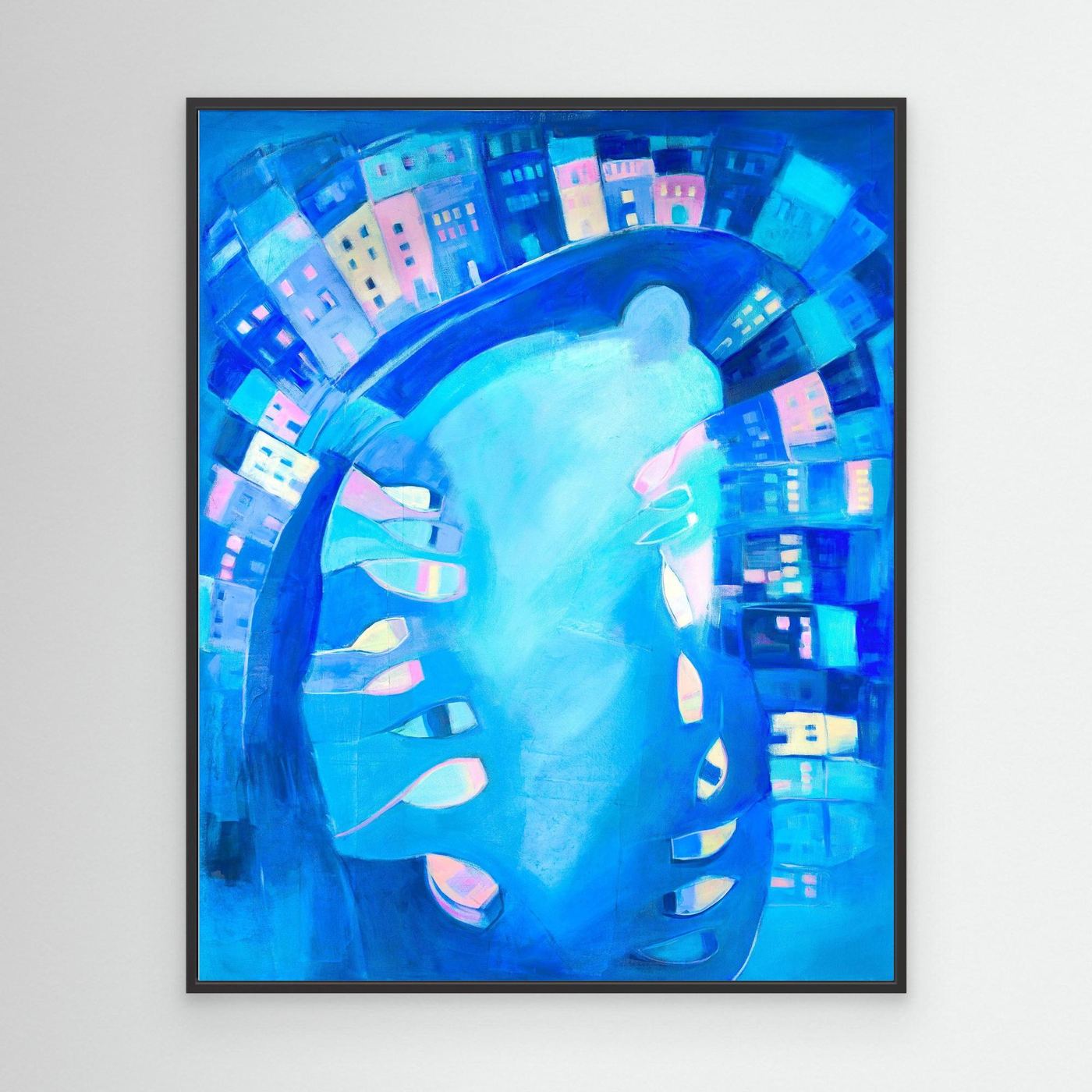 Canvas Print: Polperro In Blue