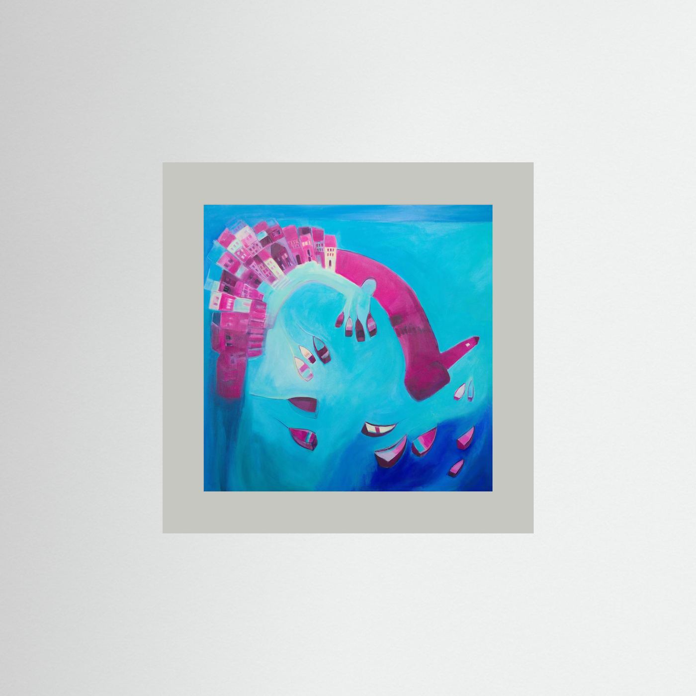 Print On Paper: St Ives In Blue & Pink