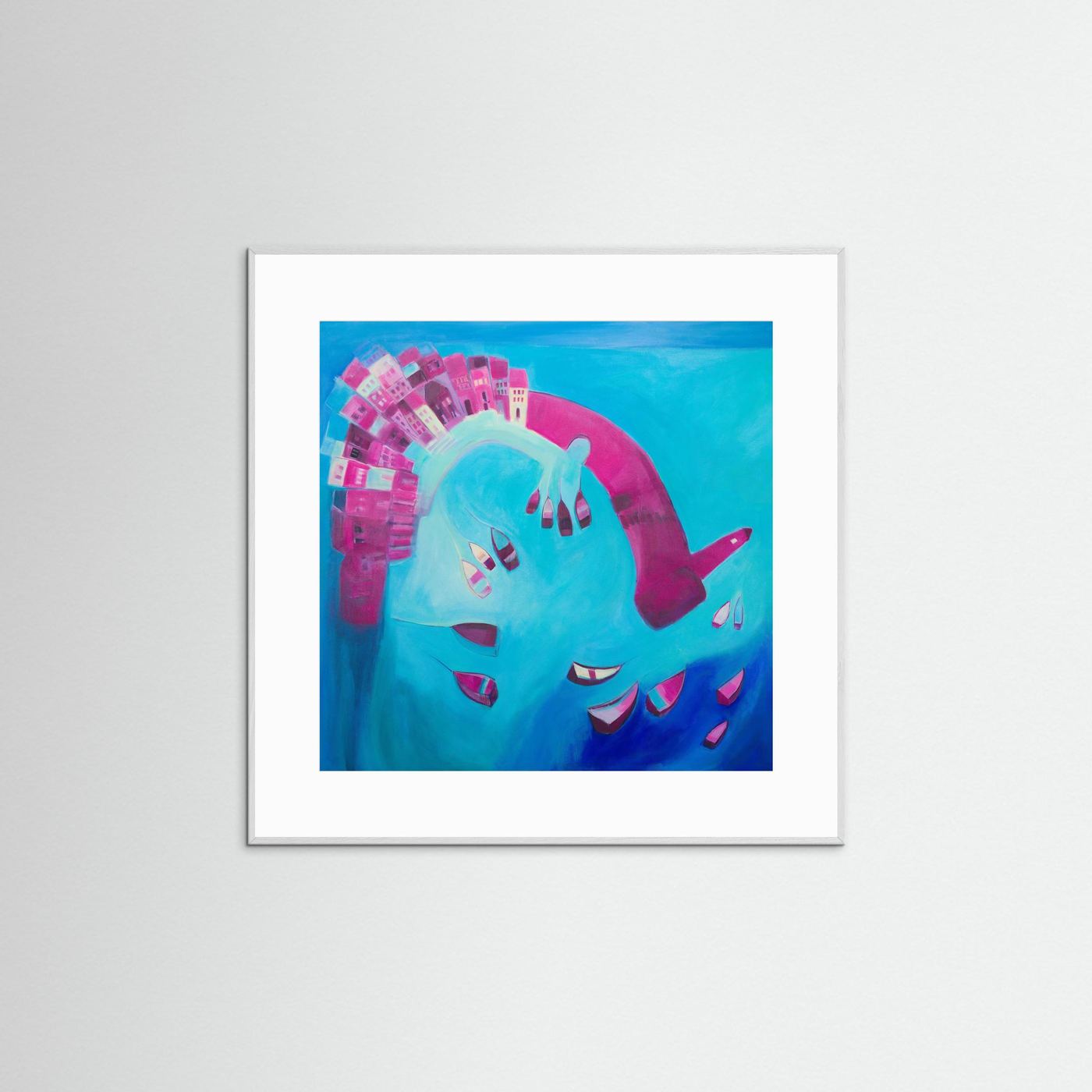 Print On Paper: St Ives In Blue & Pink