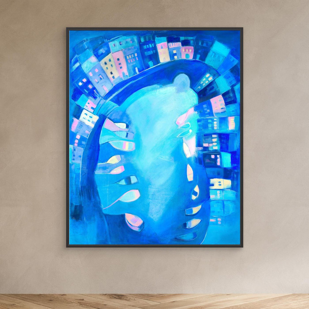 Canvas Print: Polperro In Blue