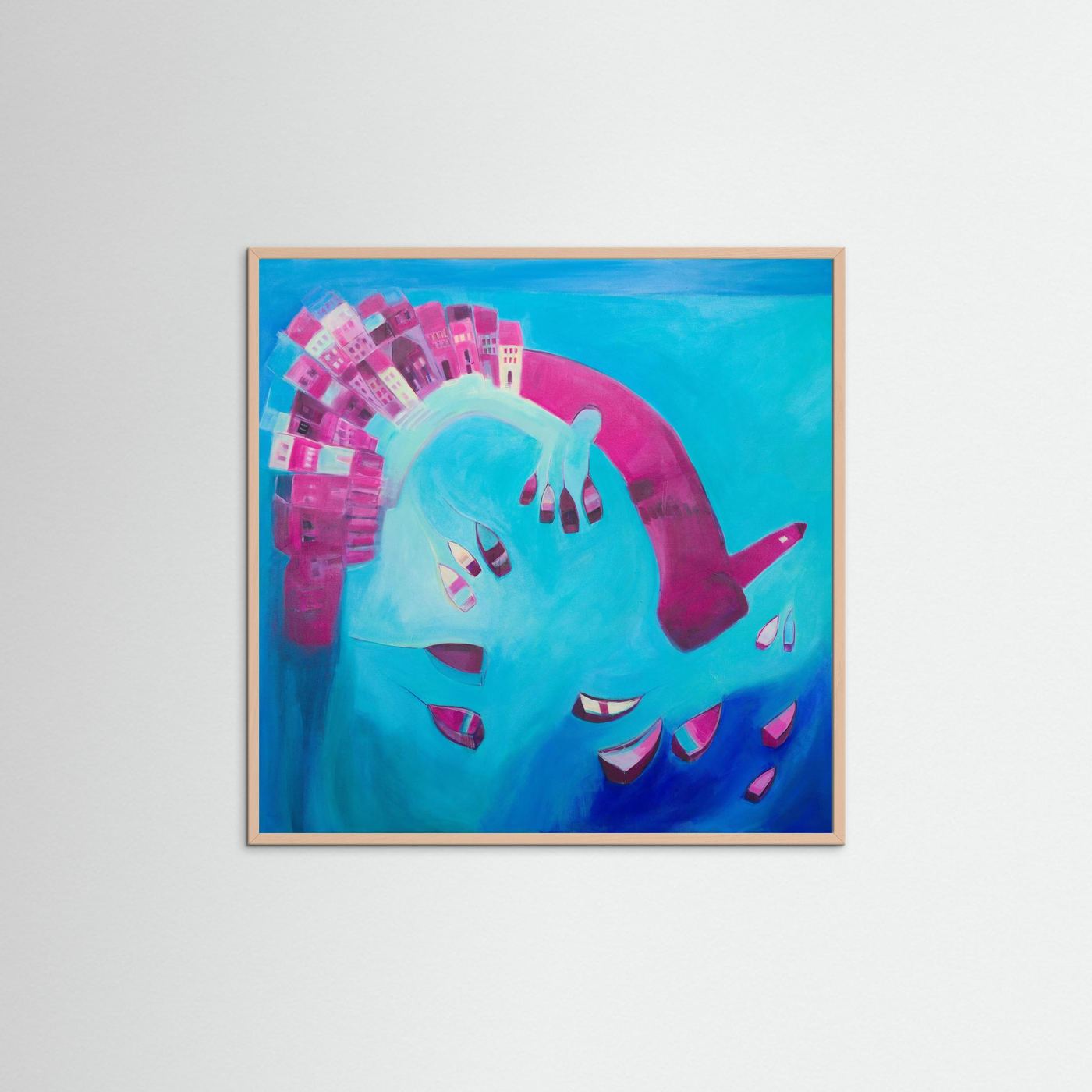 Print On Paper: St Ives In Blue & Pink