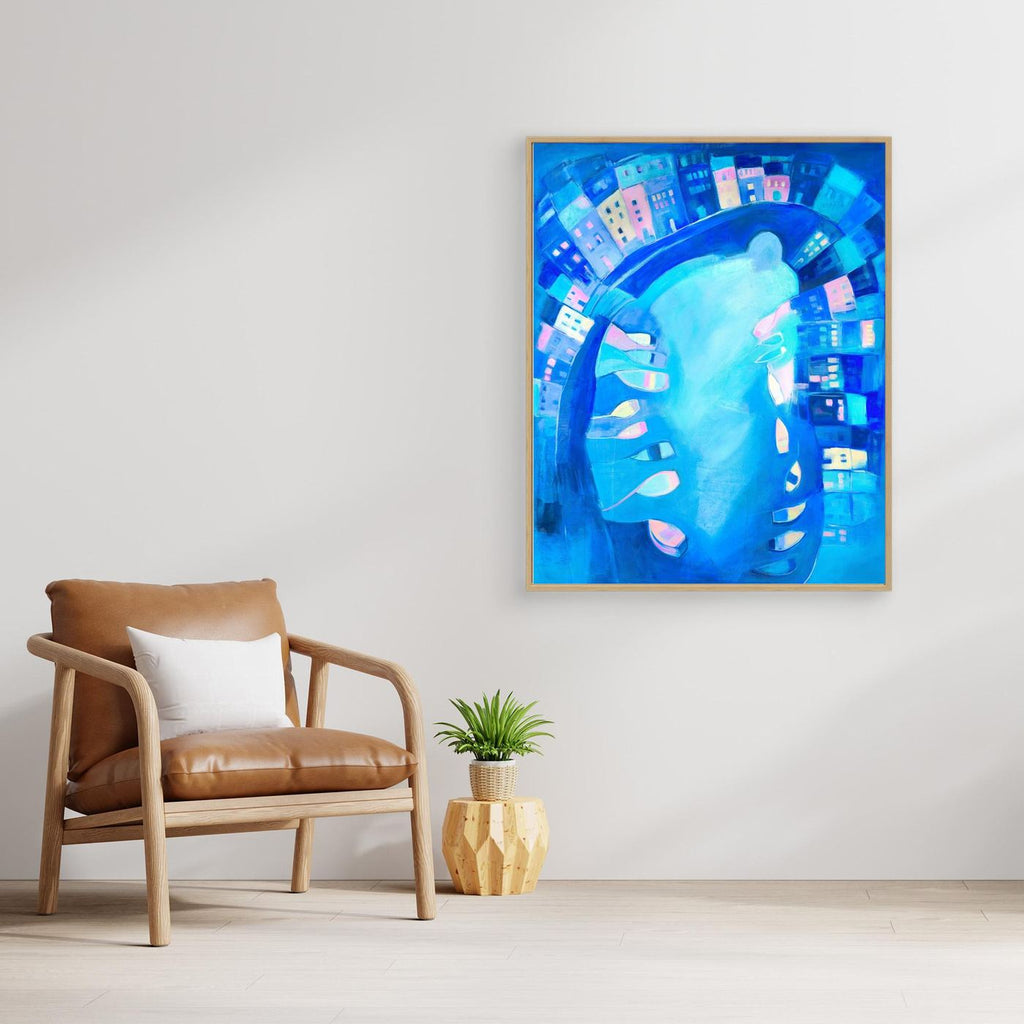 Canvas Print: Polperro In Blue