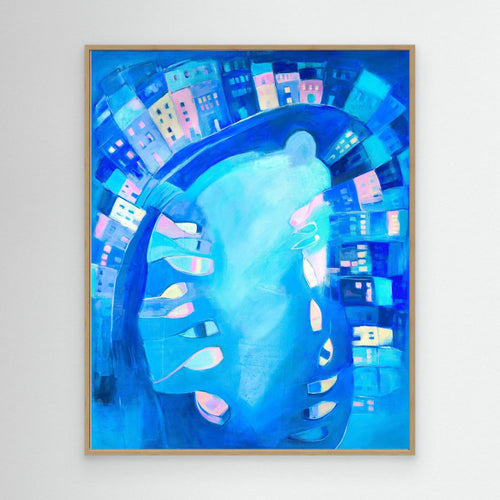 Canvas Print: Polperro In Blue